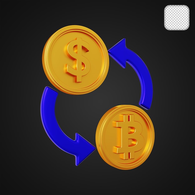 Bitcoin 환전 3d 그림