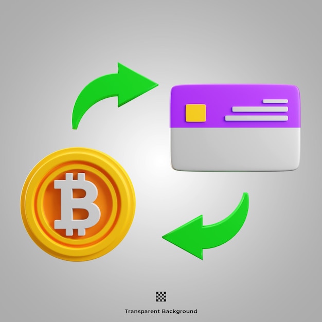 Bitcoin exchange 3d-pictogramillustratie