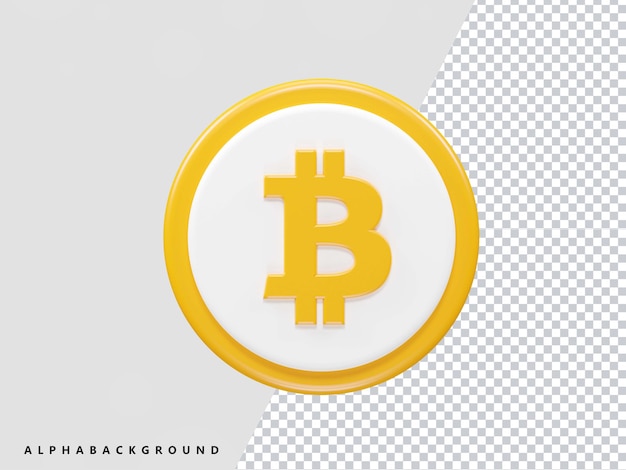 Illustrazione 3d dell'icona bitcoin