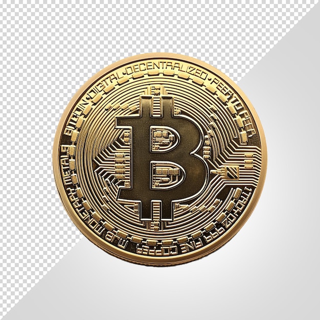 Bitcoin isolated on white background