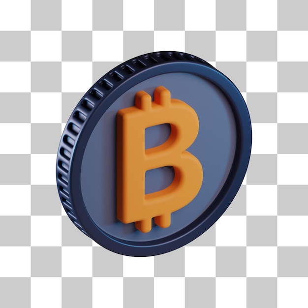 PSD bitcoin munt valuta 3d pictogram