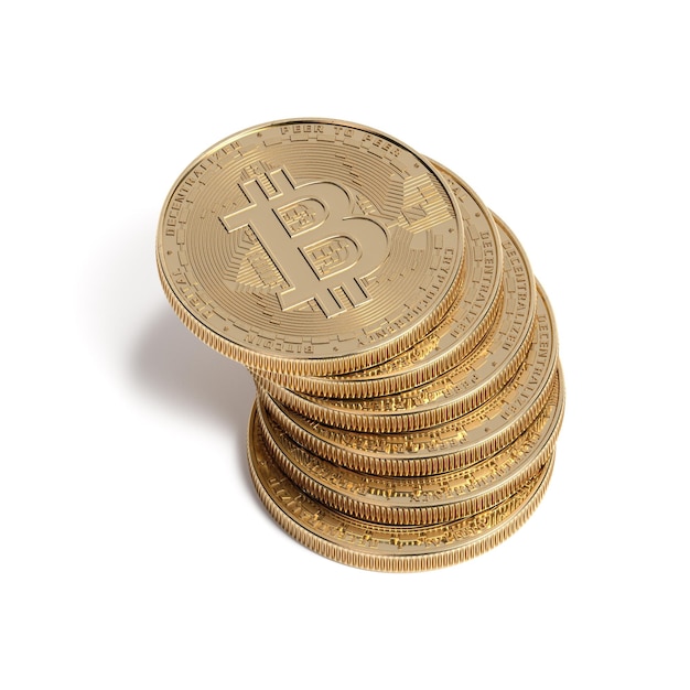 bitcoin object on transparent background png file
