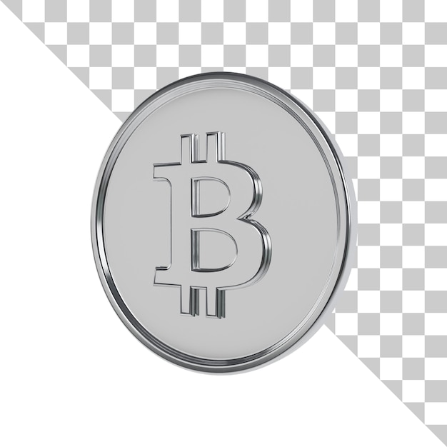 Bitcoin SV Silver Coin 3D Icon (Bitcoin SV Silver Coin 3D) - to kolczak z monetą srebrną.