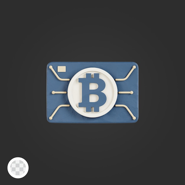 bitcoin symbol on credit card