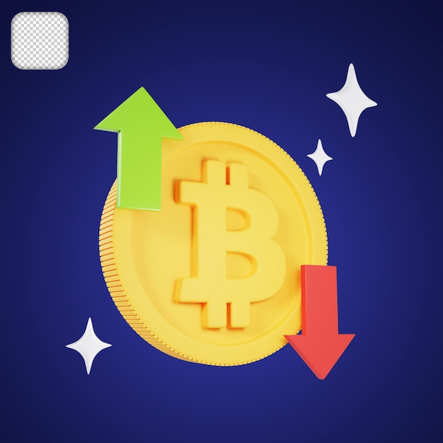 Bitcoin Trading 3d illustration