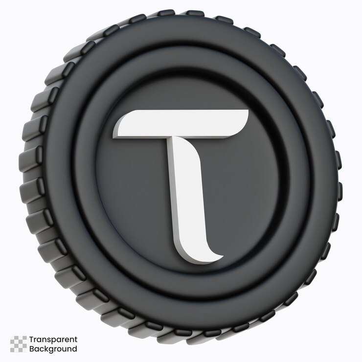 PSD bittensor tao coin 3d illustration
