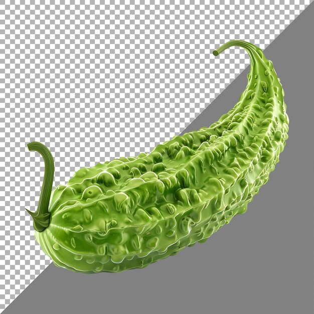 Bitter Melon on Transparent Background Ai Generated
