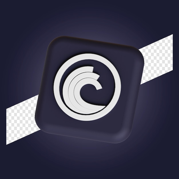 BitTorrent暗号通貨シンボルロゴ3Dイラスト