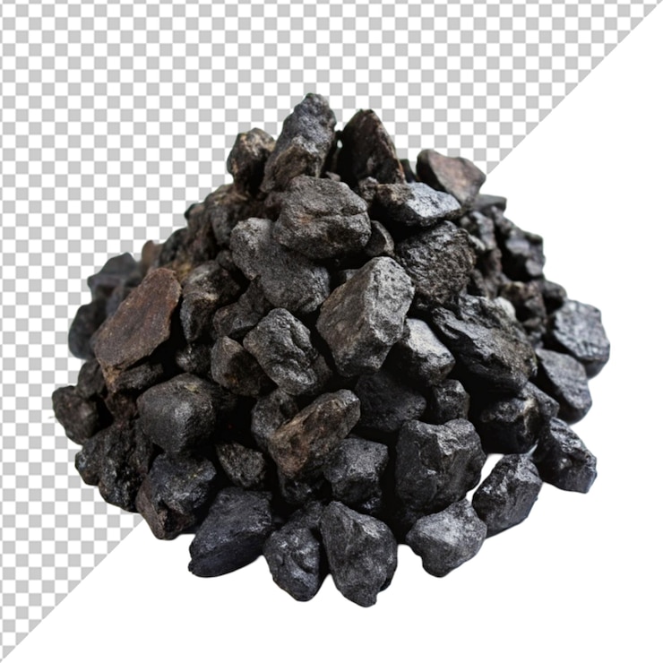 PSD bituminous coal on a transparent background