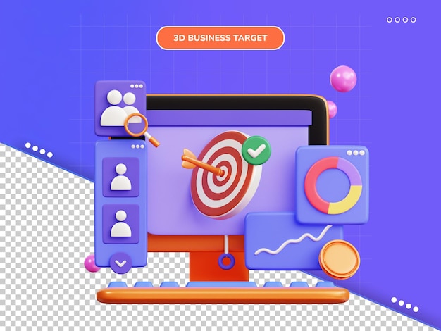 Biznesowy cel 3d ilustracja