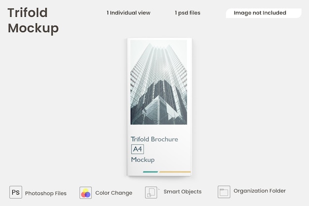 Biznesowy Projekt Broszury Trójdzielnej Premium Psd