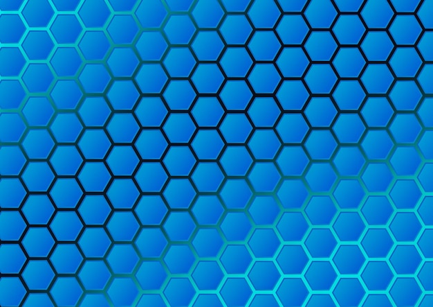 blå honeycomb baggrund sekskant