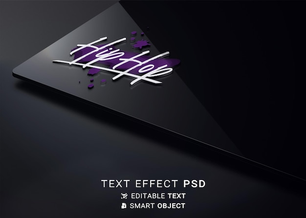 PSD black 3d editable text effect 3d editable black text effect editable font effect psd