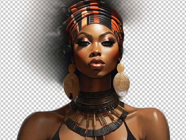 PSD la donna nera africana rappresenta la bellezza