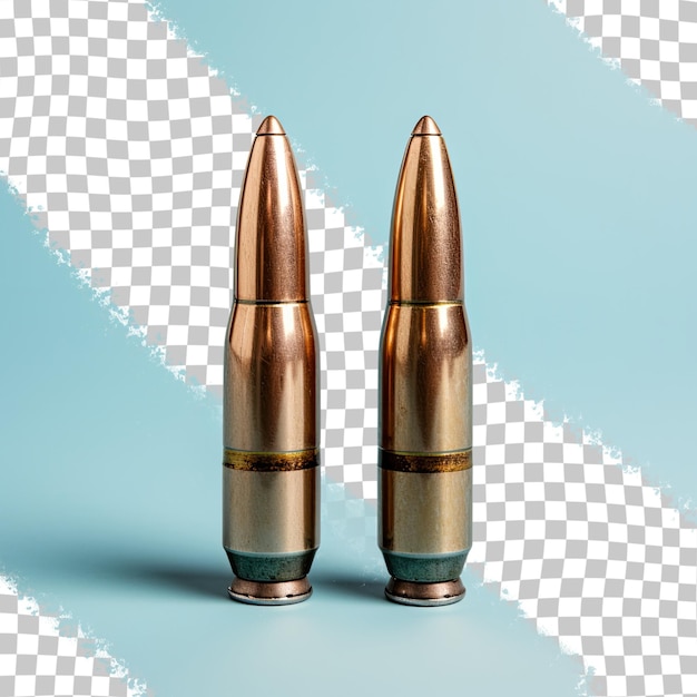 Black ammunition in 5 56 mm transparent background