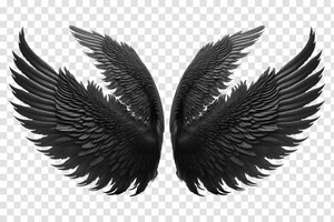 PSD的黑色天使翅膀