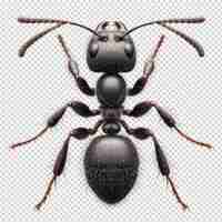 PSD a black ant with the word insect on its face