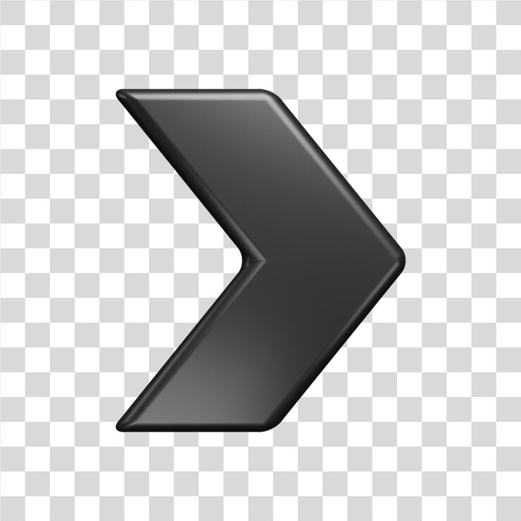 a black arrow on a transparent background