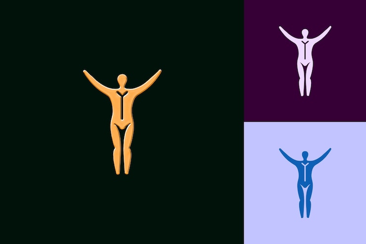 PSD a black background with a blue and purple background with a man in the middle
