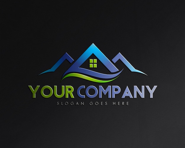 a black background with a logo for your company