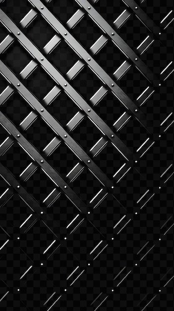 PSD a black background with a metal grid that has a black background