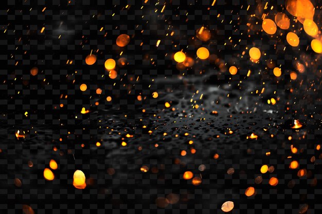 A black background with orange and yellow lights