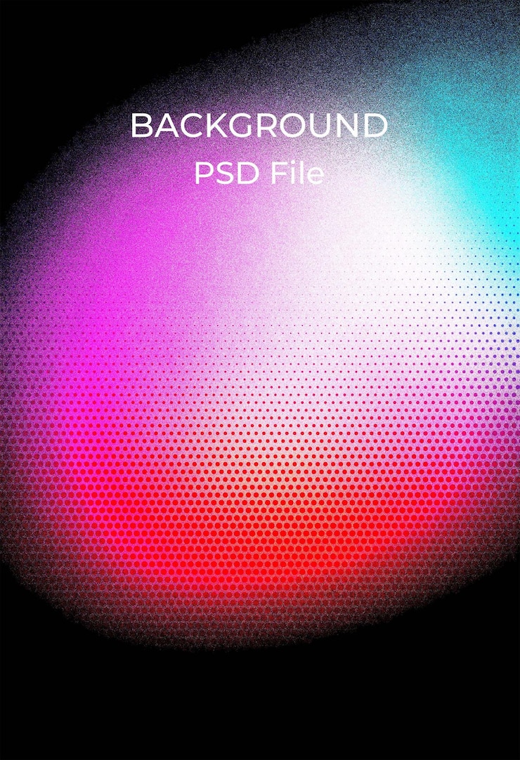 PSD a black background with a pink and blue background with the words backlit