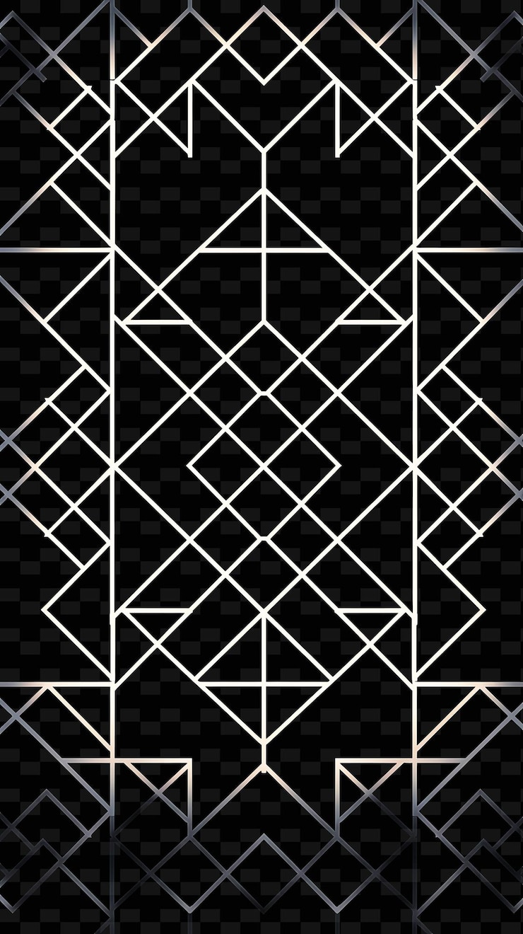 PSD a black background with a white grid that has a pattern of squares