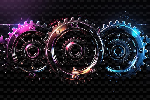 PSD a black background with the word gears and the word gears on it