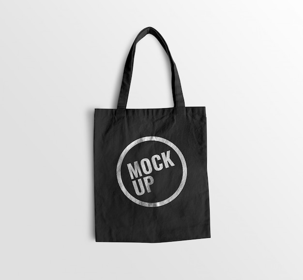 Mockup di tela borsa nera