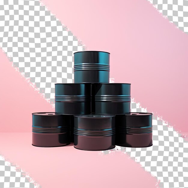 PSD black barrels on a transparent background