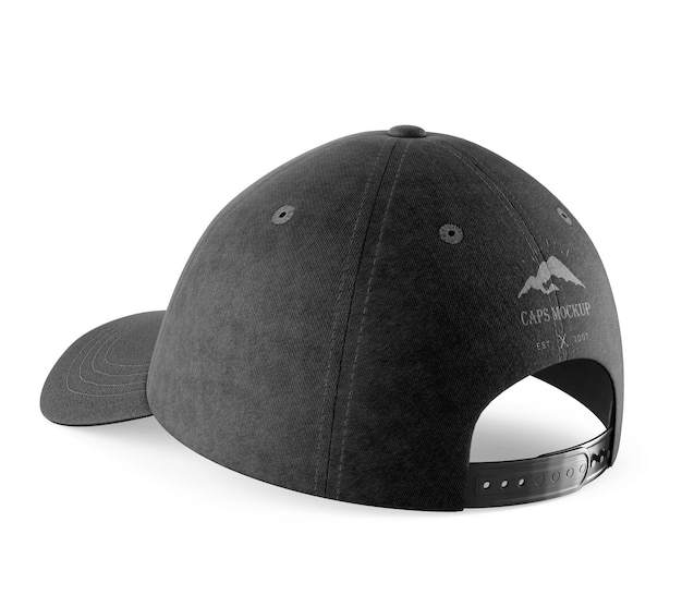 PSD black baseball cap mockup template