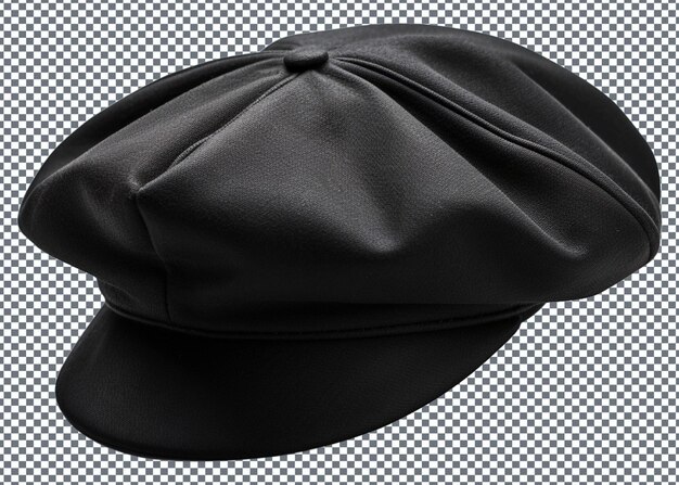 Black beret isolated on a transparent background