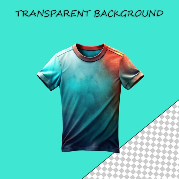 Black blank tshirt on transparent background