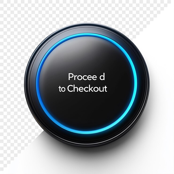 a black and blue round button with the words quot deli quot on it