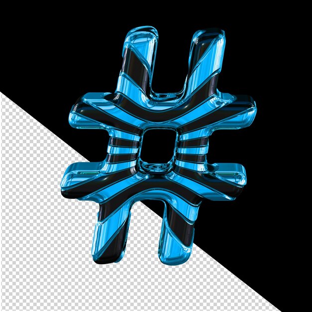 PSD black and blue symbol