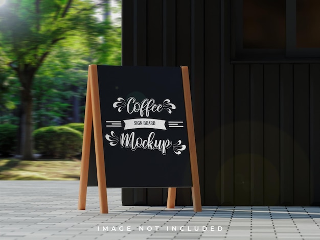 PSD black board sign mockup