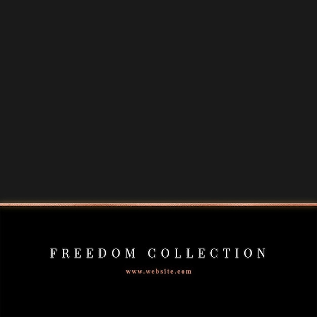 PSD a black book cover that says freedom collection