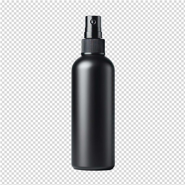 PSD a black bottle of black spray is on a transparent background