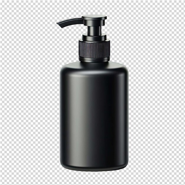 PSD a black bottle of spray with a black cap on it