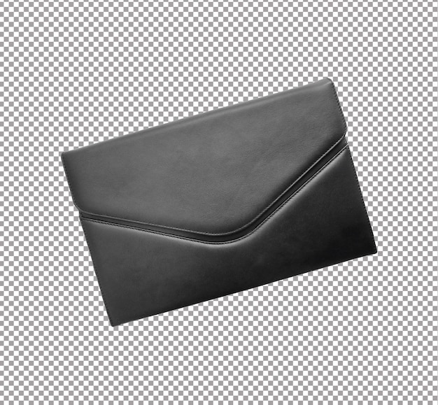 Black briefcase isolated on white background