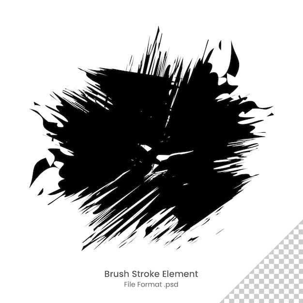 PSD black brush design template