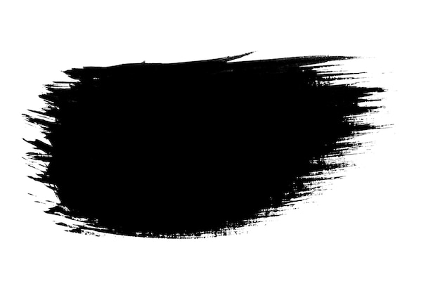 PSD black brush stroke on empty background