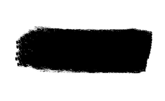 Black brush stroke isolated on a white background
