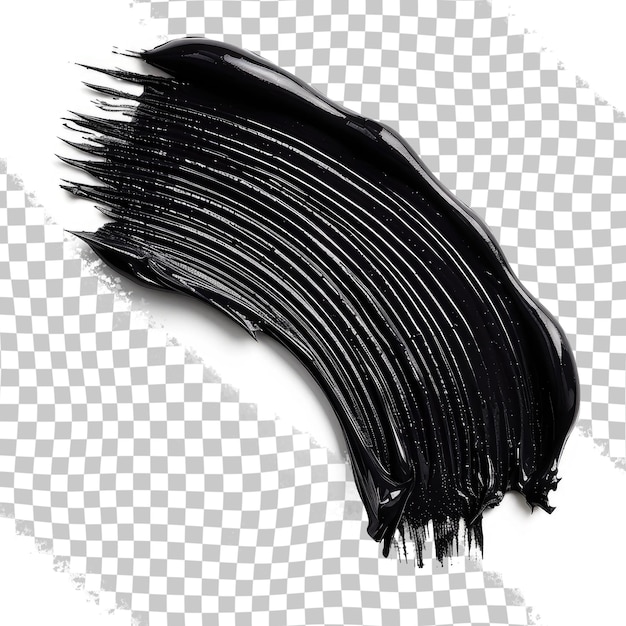 PSD a black brush with black paint is on a white background