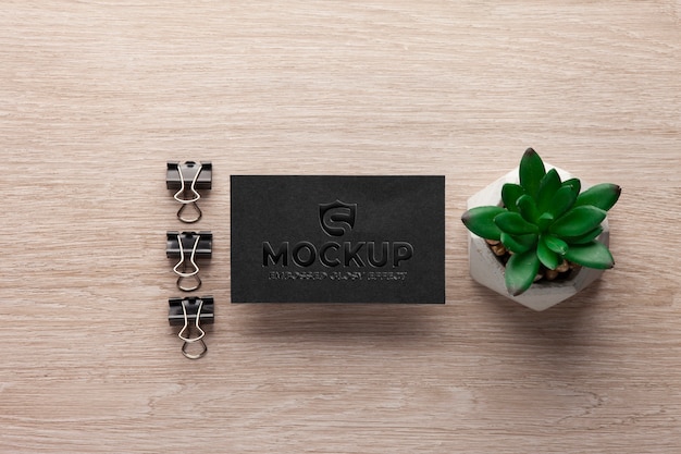 Black business card mockup design