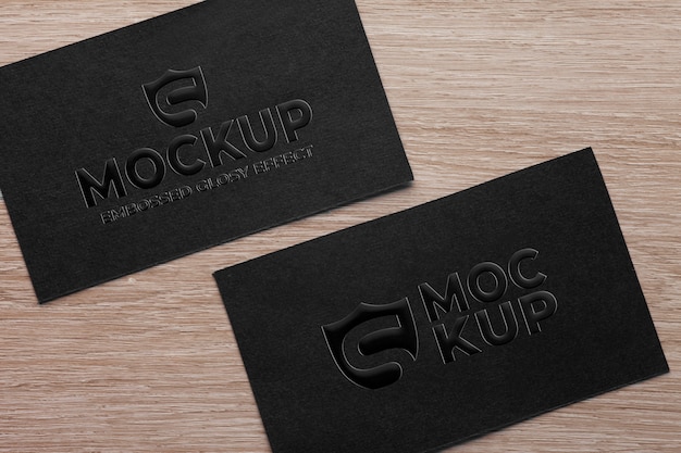 Black business card mockup design