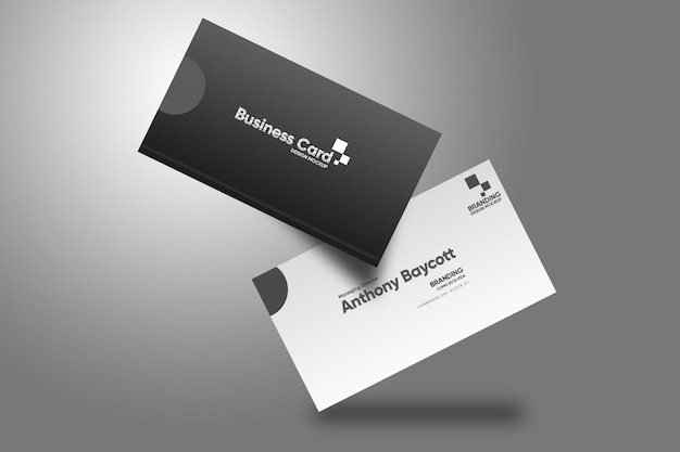 Black Business Card Mockup