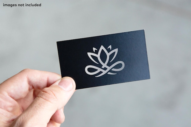 Black business card mockup