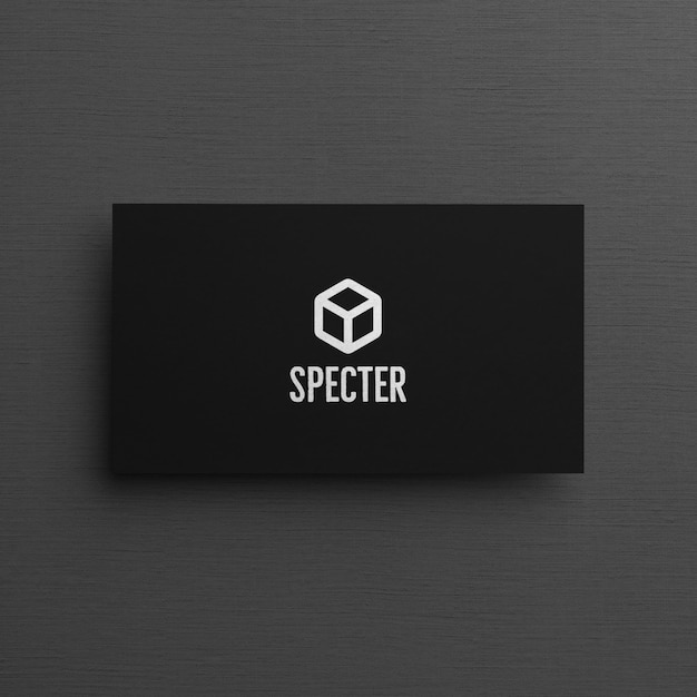 PSD black business card premium mockup psd